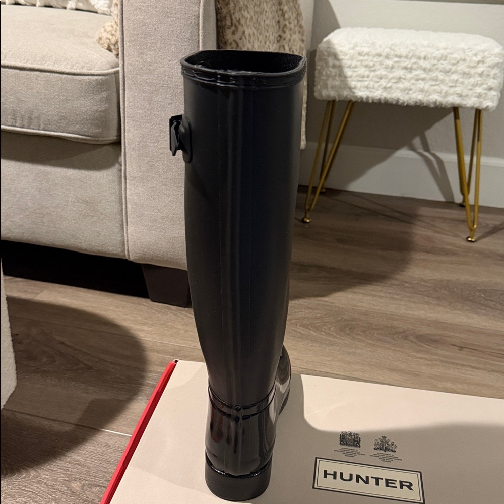 Hunter Glossy Black Rain Boots - Picture 3 of 5